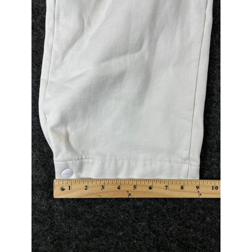 KASSL Editions x Zara Mens Off White Wide Leg Fleece Sweatpants Size Small